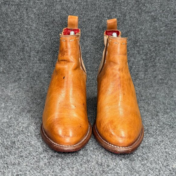 Bed Stu Western Ankle Boots Women's Size 8 Rustic Brown Leather Cowboy Booties - Picture 2 of 16